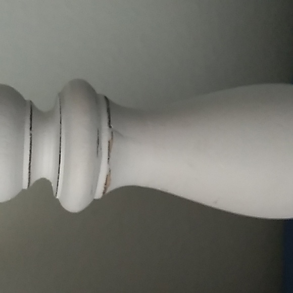 Candlestick candle holder white rustic - Picture 9 of 10